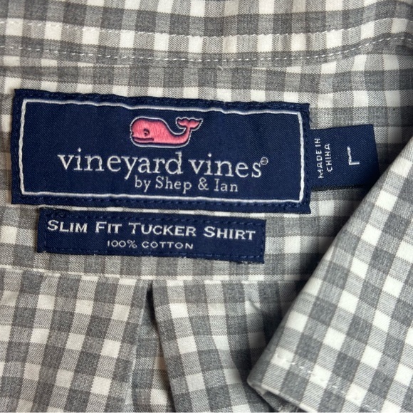 Vineyard Vines Classic Fit Tucker Button Front Shirt Mens Size Large Cotton Golf - Picture 5 of 10